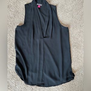 Vince Camuto sheer black tank blouse